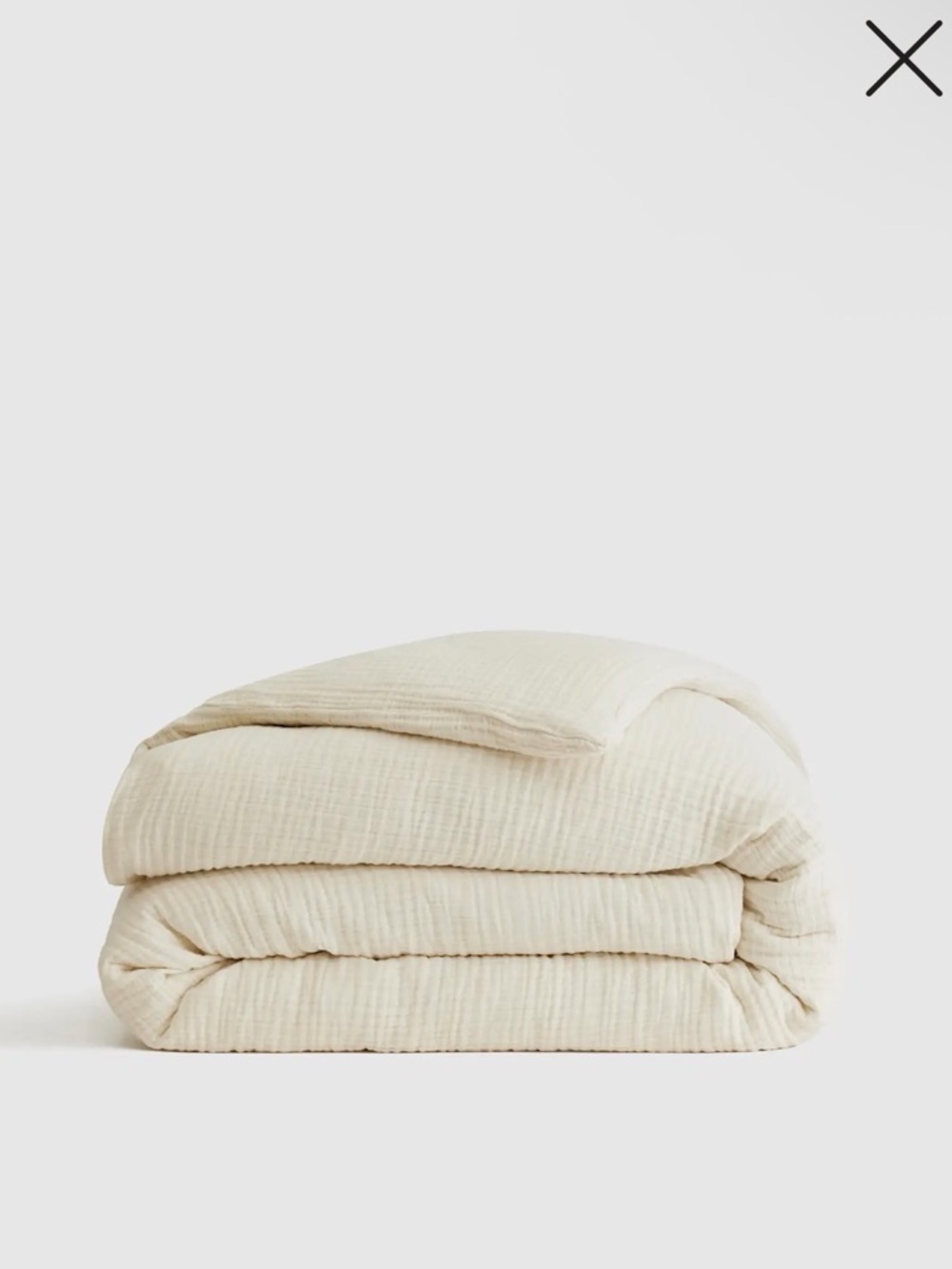 Quince Organic Airy Gauze Duvet Cover | King/Cal King | Undyed | MSRP: $149.90